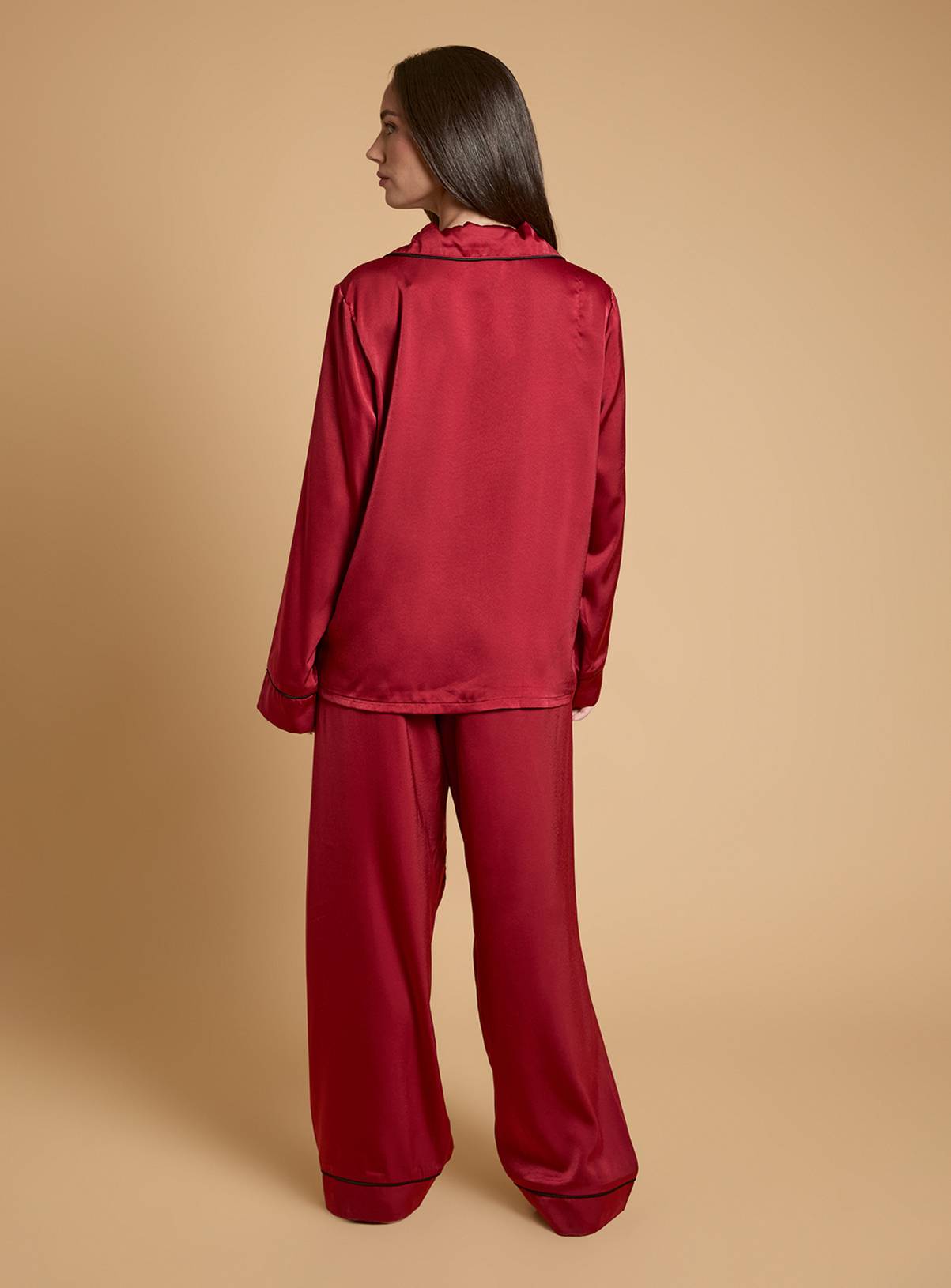 OASIS Satin Contrast Binding Nightwear Set M - Image 3